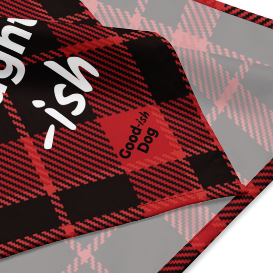 Naughty-ish Classic Bandana - Red Plaid