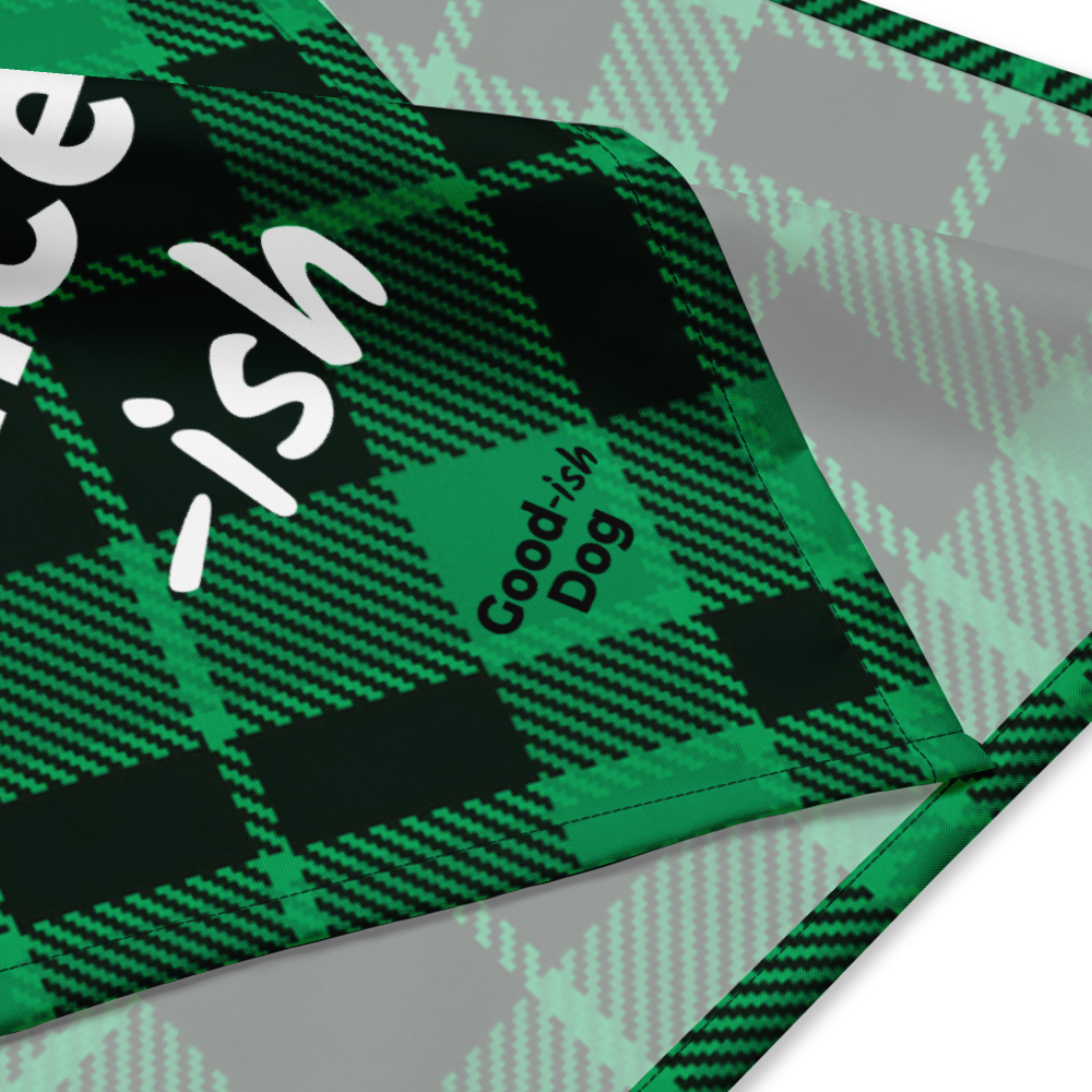 Nice-ish Classic Bandana - Green Plaid